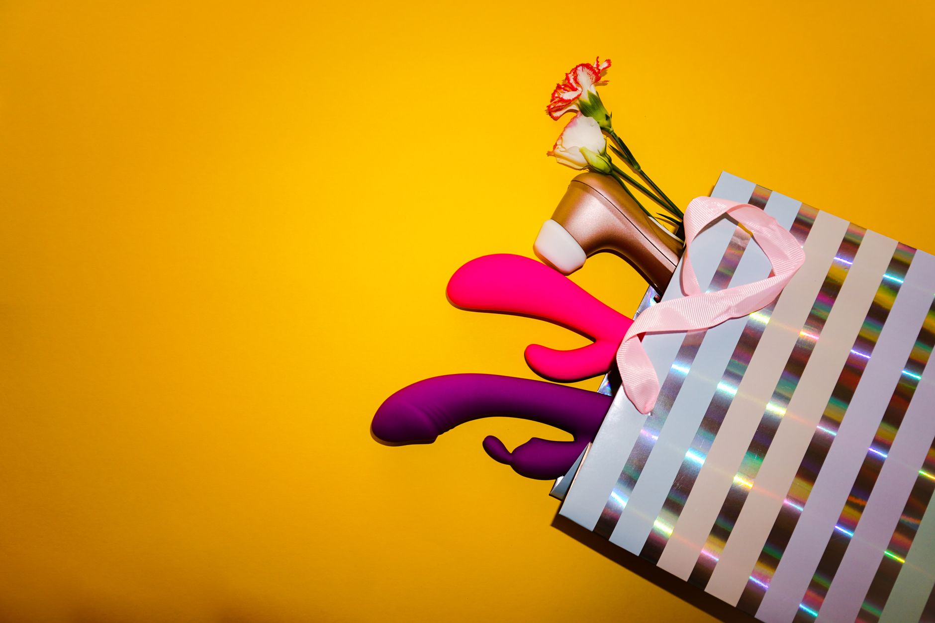 Colorful lemon vibrators and clitoral toys displayed in a vibrant gift collection